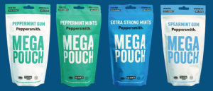 Peppersmith Mega Pouches – Peppermint Gum, Peppermint Mints, Extra Strong Mints and Spearmint Gum